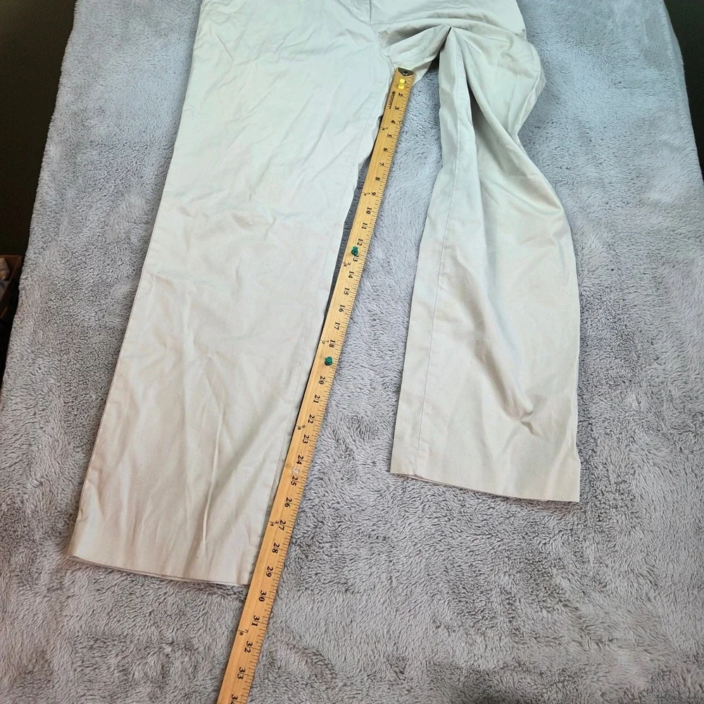 Brooks Brothers 346 Chino Pants Womens Sz 12 Straight Leg Cotton Twill Tan Beige